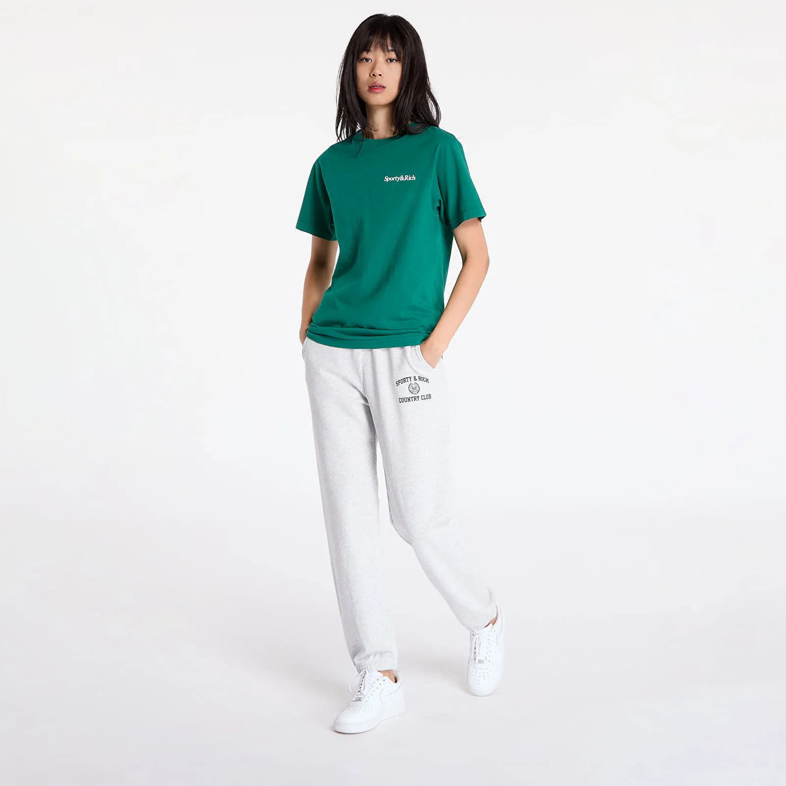 Sporty & Rich Health Is Wealth T-Shirt UNISEX Alpine/ White XS