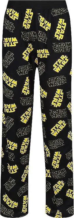 Star Wars Classic Logo Black and Yellow Lounge Pants - Adults Unisex