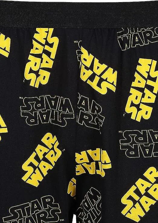 Star Wars Classic Logo Black and Yellow Lounge Pants - Adults Unisex