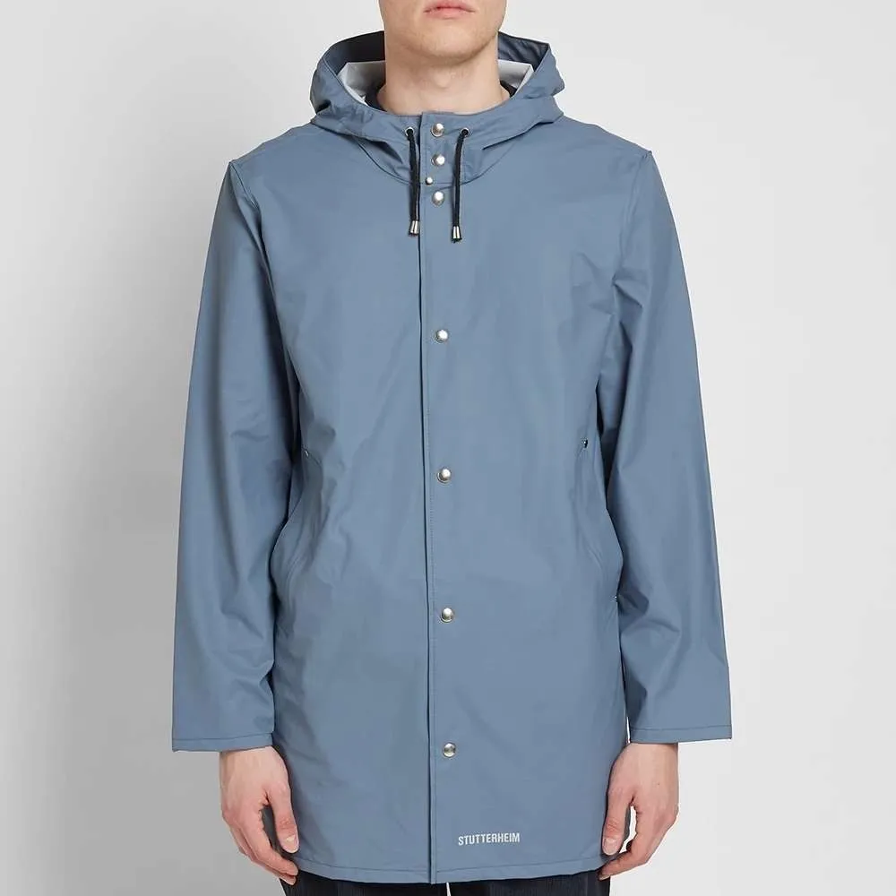 STUTTERHEIM STOCKHOLM LIGHTWEIGHT RAINCOAT ASH BLUE