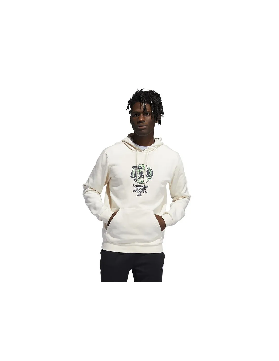 Sudadera adidas Connected Through Sport Graphic M Wonder White