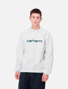 Sudadera CARHARTT SWEAT - Ash Heather / Duck Blue