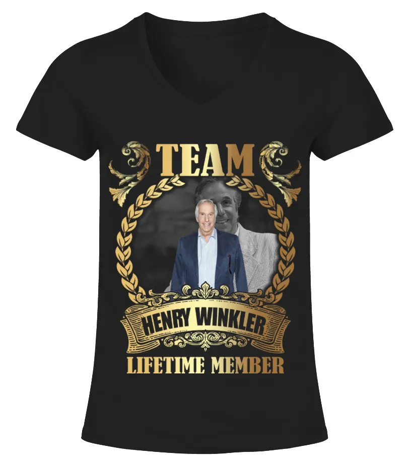 TEAM HENRY WINKLER  LIFETIME MEMBER CAMISETA CUELLO PICO MUJER