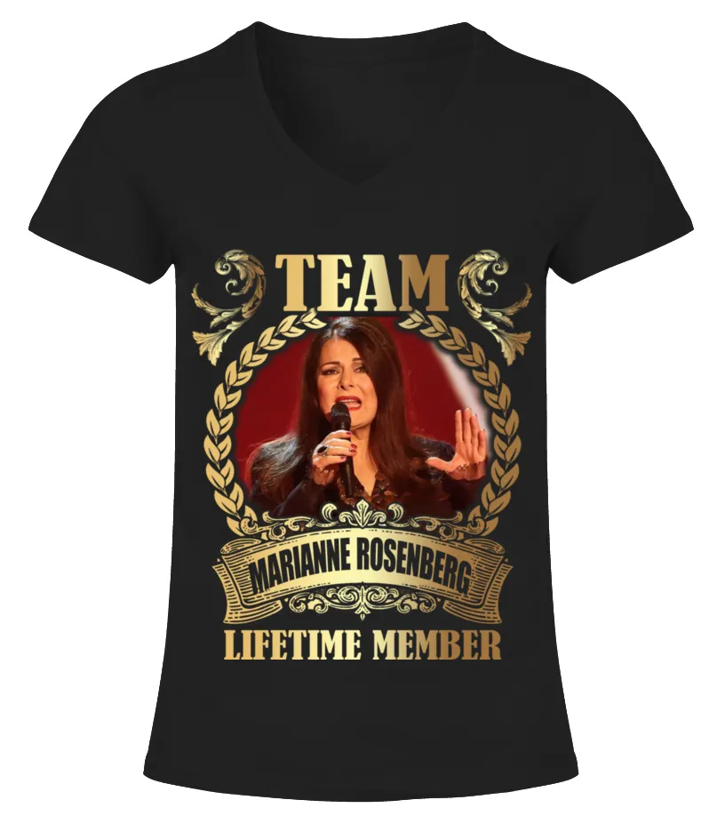 TEAM MARIANNE ROSENBERG  LIFETIME MEMBER CAMISETA CUELLO PICO MUJER