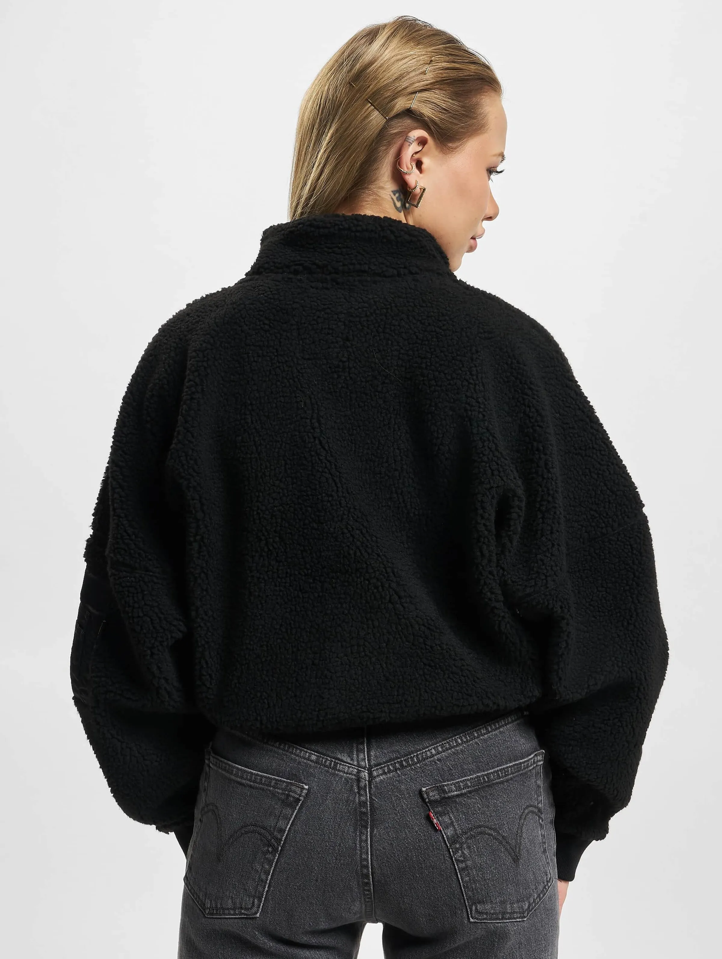 Teddy Oversized Cropped Half Zip