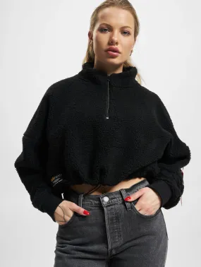 Teddy Oversized Cropped Half Zip