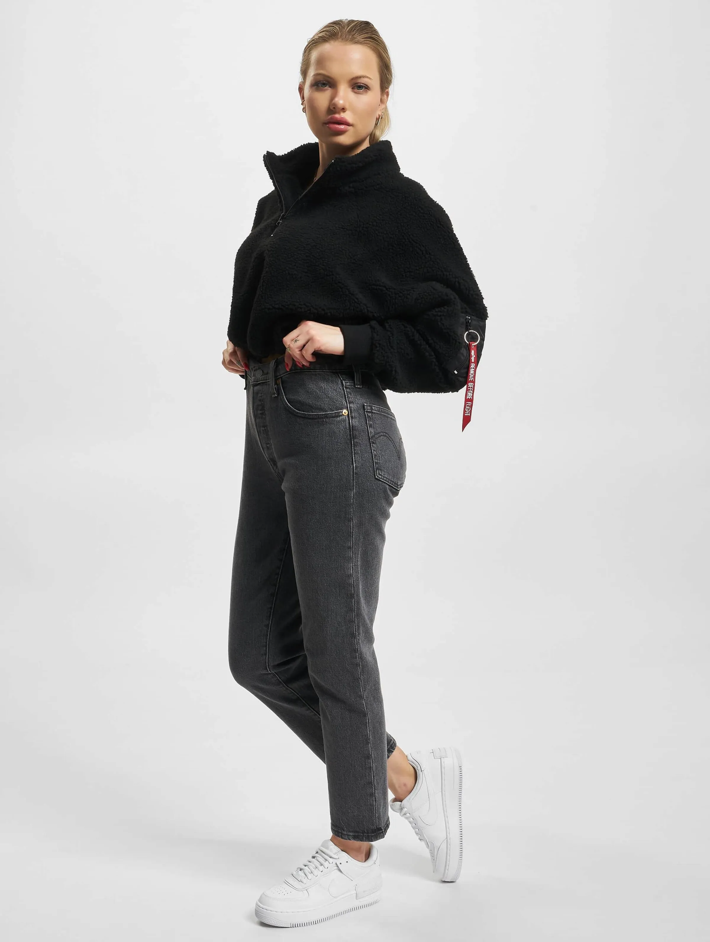 Teddy Oversized Cropped Half Zip