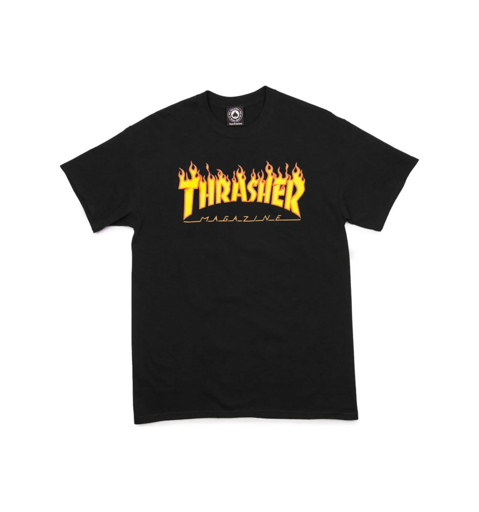 THRASHER FLAME LOGO TEE WHITE