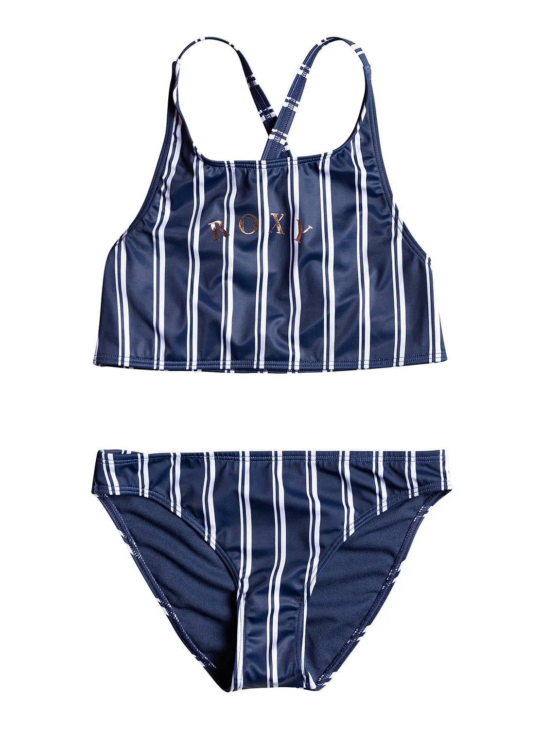 traje de baño Roxy Just Good Vibes Croptop Bico - XBKW/Mood Indigo S At Down Stripe V - girl´s