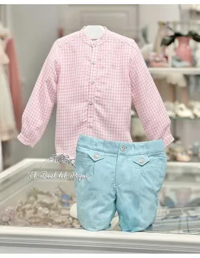 Traje Niño Camisa y Bermuda Marta y Paula Familia Venus