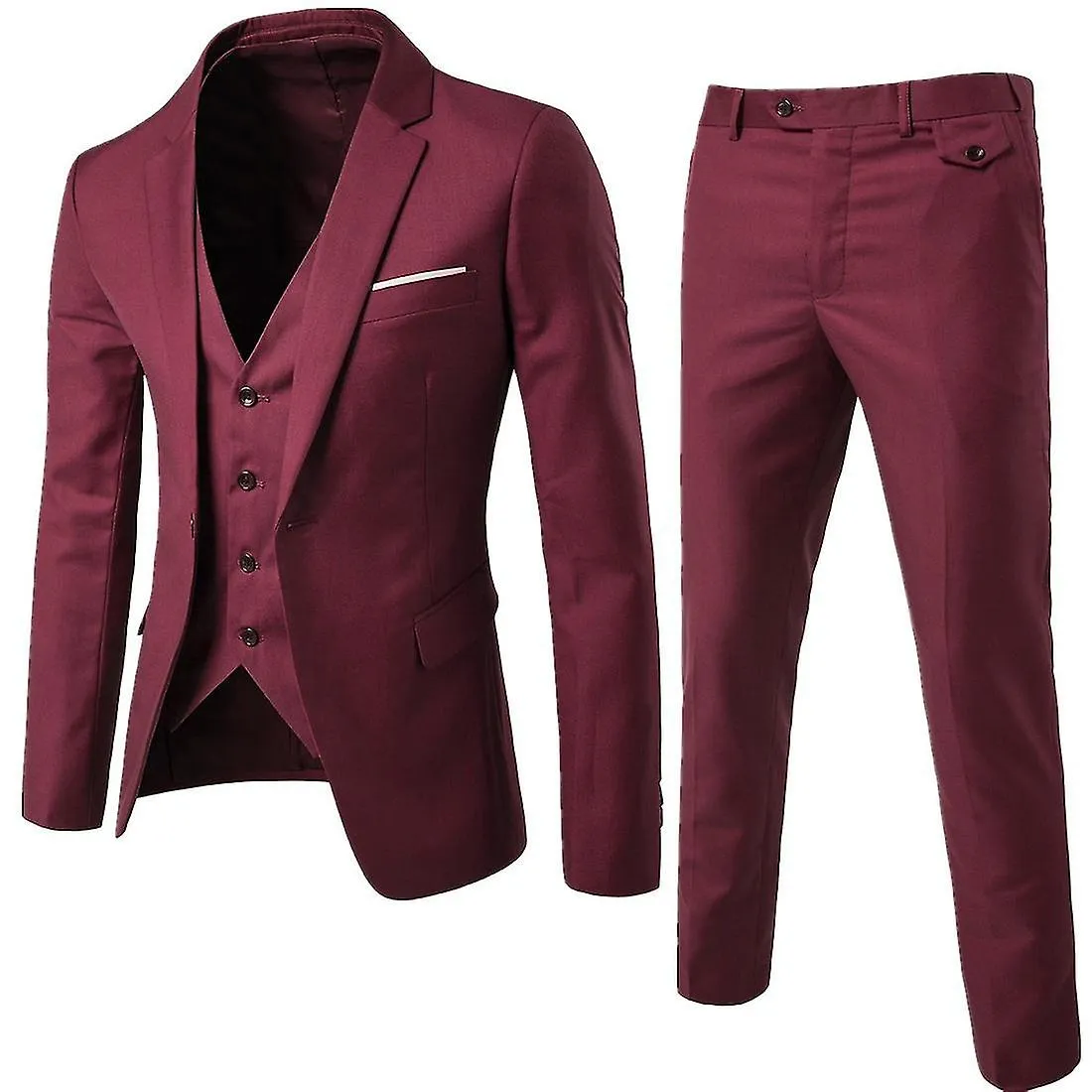 Traje Slim Fit para Hombre Traje De 3 Piezas Traje De Boda Y Danza