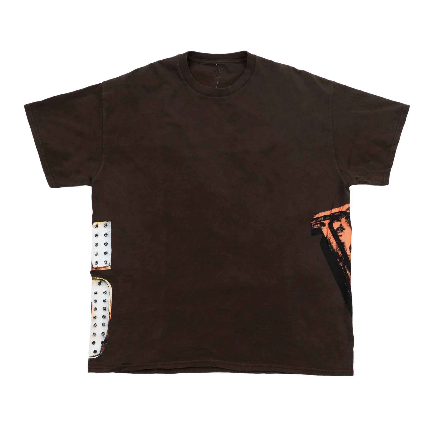 TRAVIS SCOTT ROAD TO UTOPIA LAS VEGAS LIGHTS TSHIRT BROWN