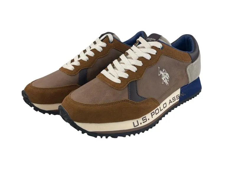 U. S. Polo Assn. | Sneakers (zapatillas) de hombre eco-piel y eco-ante marrón Stafford