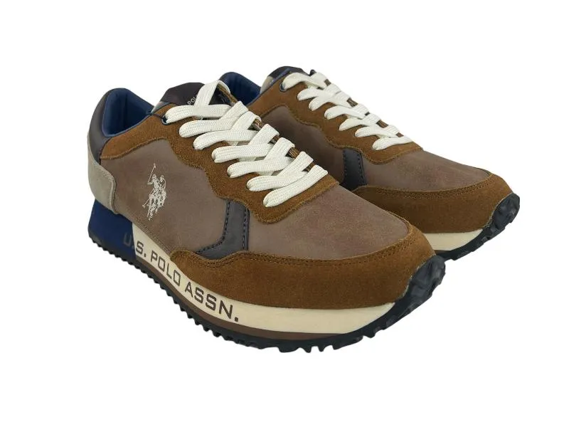 U. S. Polo Assn. | Sneakers (zapatillas) de hombre eco-piel y eco-ante marrón Stafford