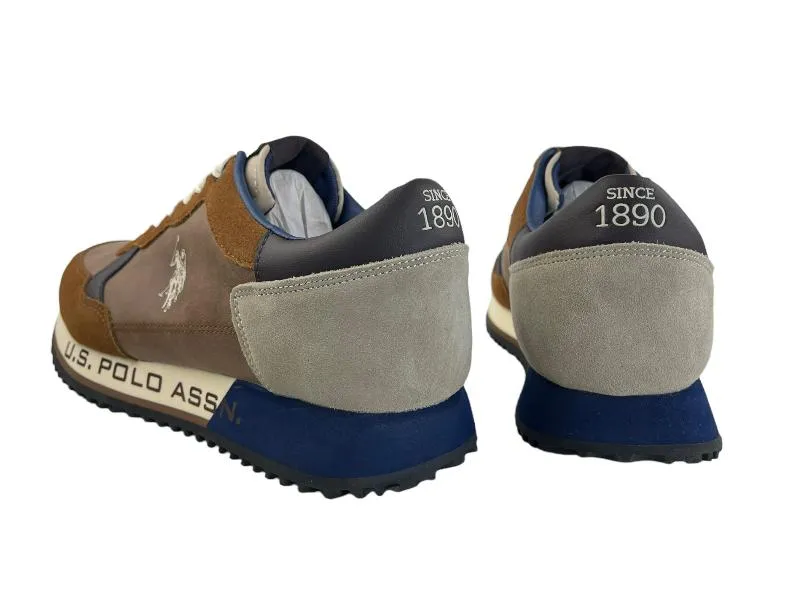 U. S. Polo Assn. | Sneakers (zapatillas) de hombre eco-piel y eco-ante marrón Stafford