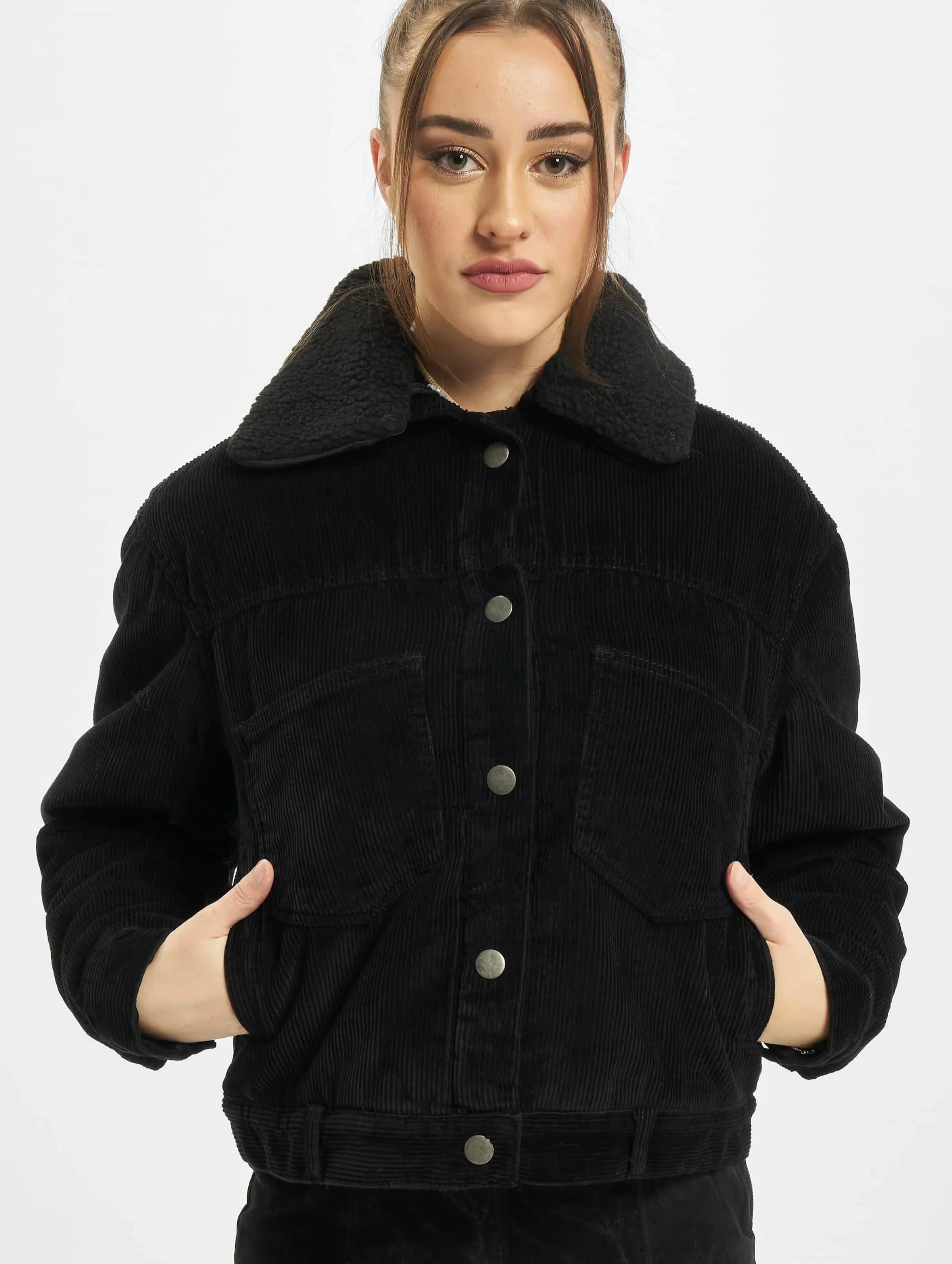 Urban Classics Ladies Oversized Corduroy Sherpa