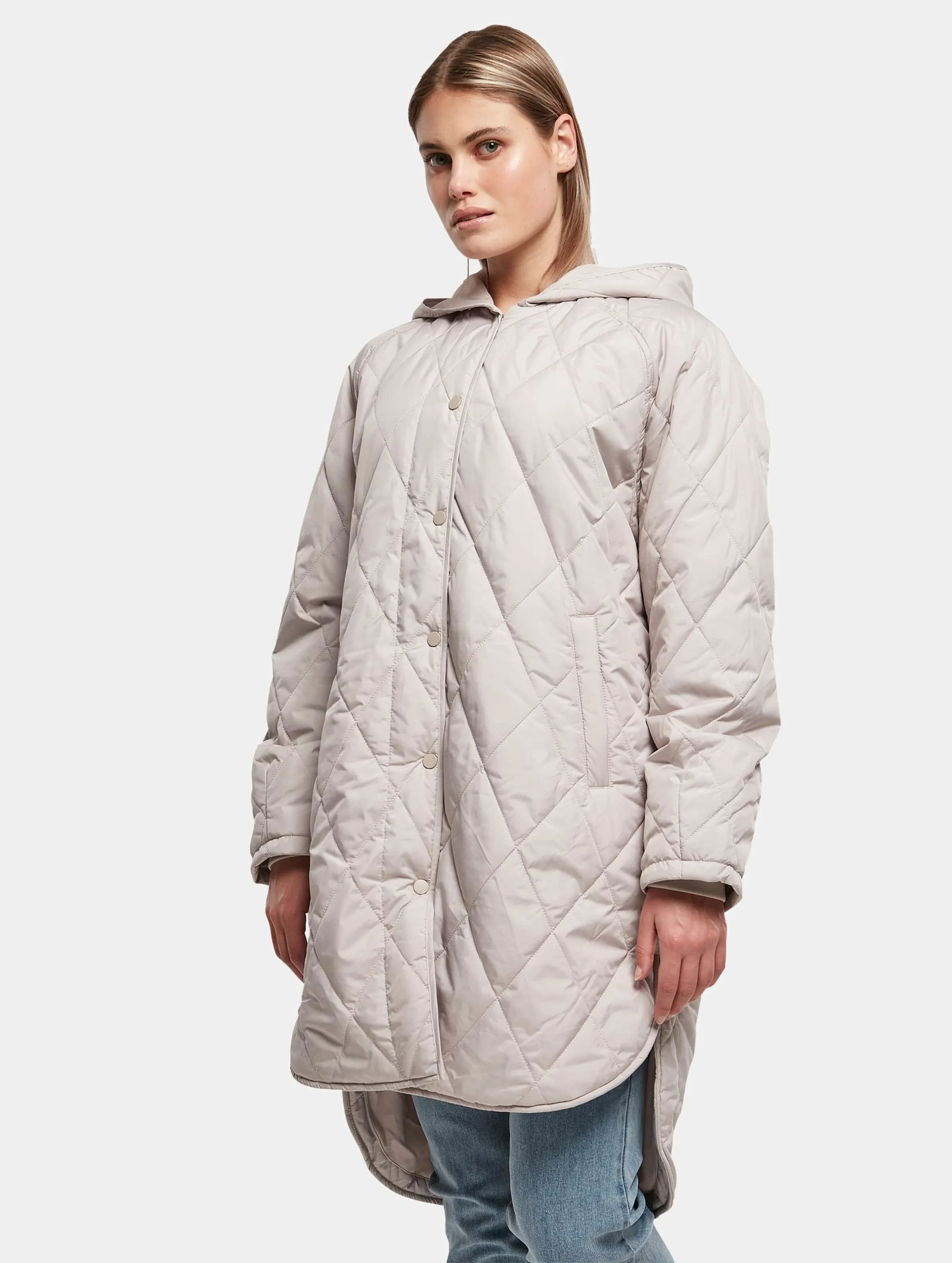 Urban Classics Ladies Oversized Diamond Quilted Hooded