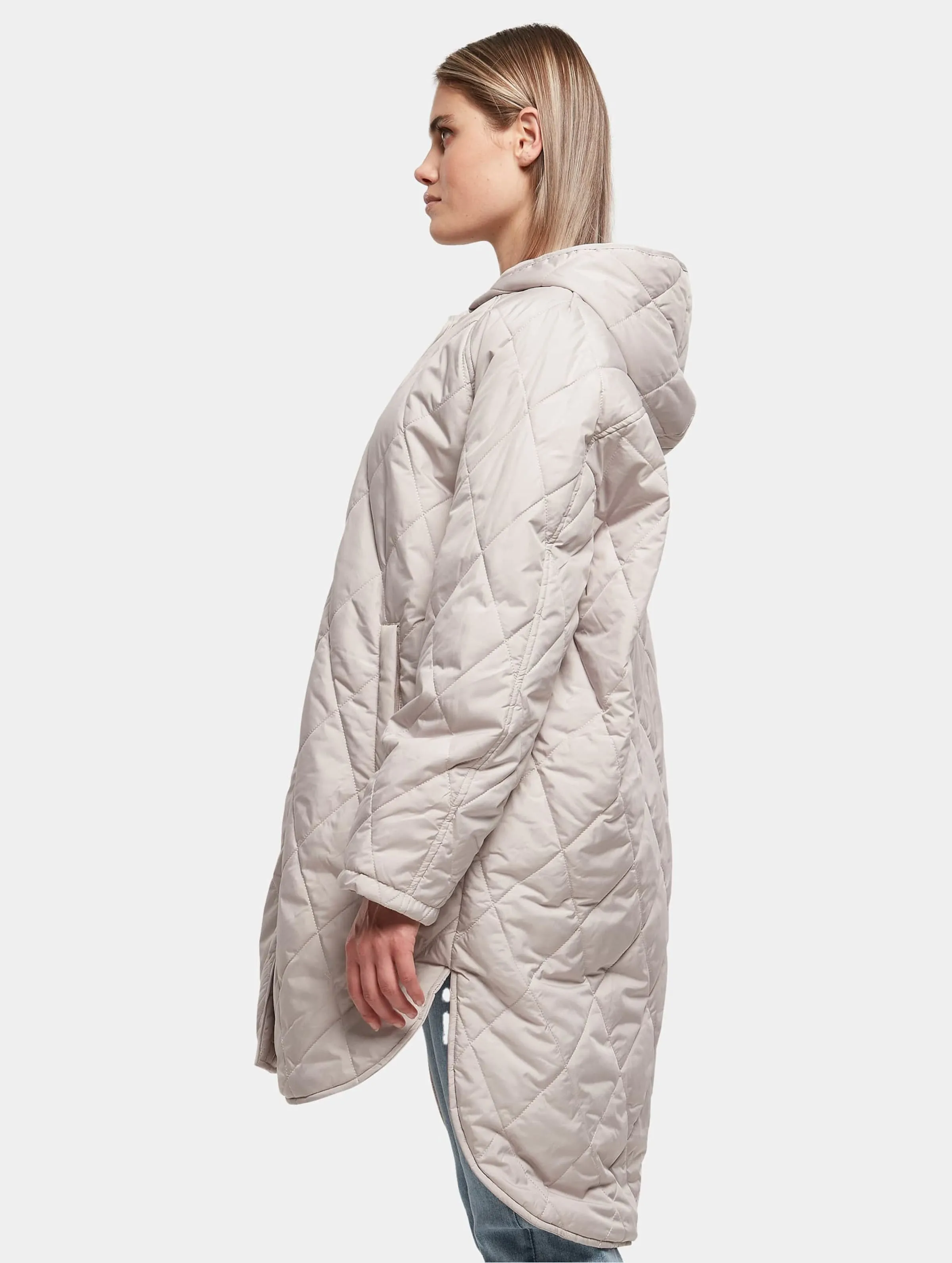 Urban Classics Ladies Oversized Diamond Quilted Hooded