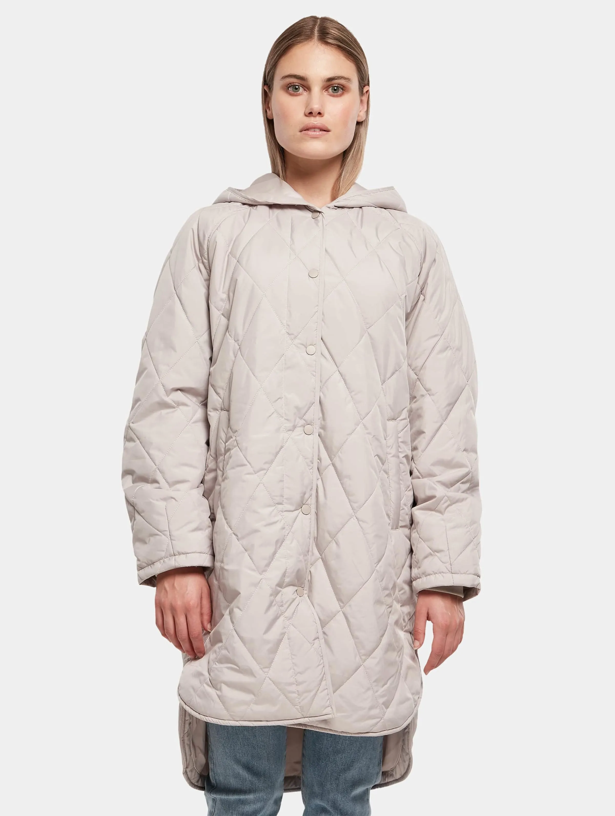 Urban Classics Ladies Oversized Diamond Quilted Hooded