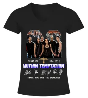 WITHIN TEMPTATION 26 YEARS OF 1996-2022 Camiseta cuello pico Mujer