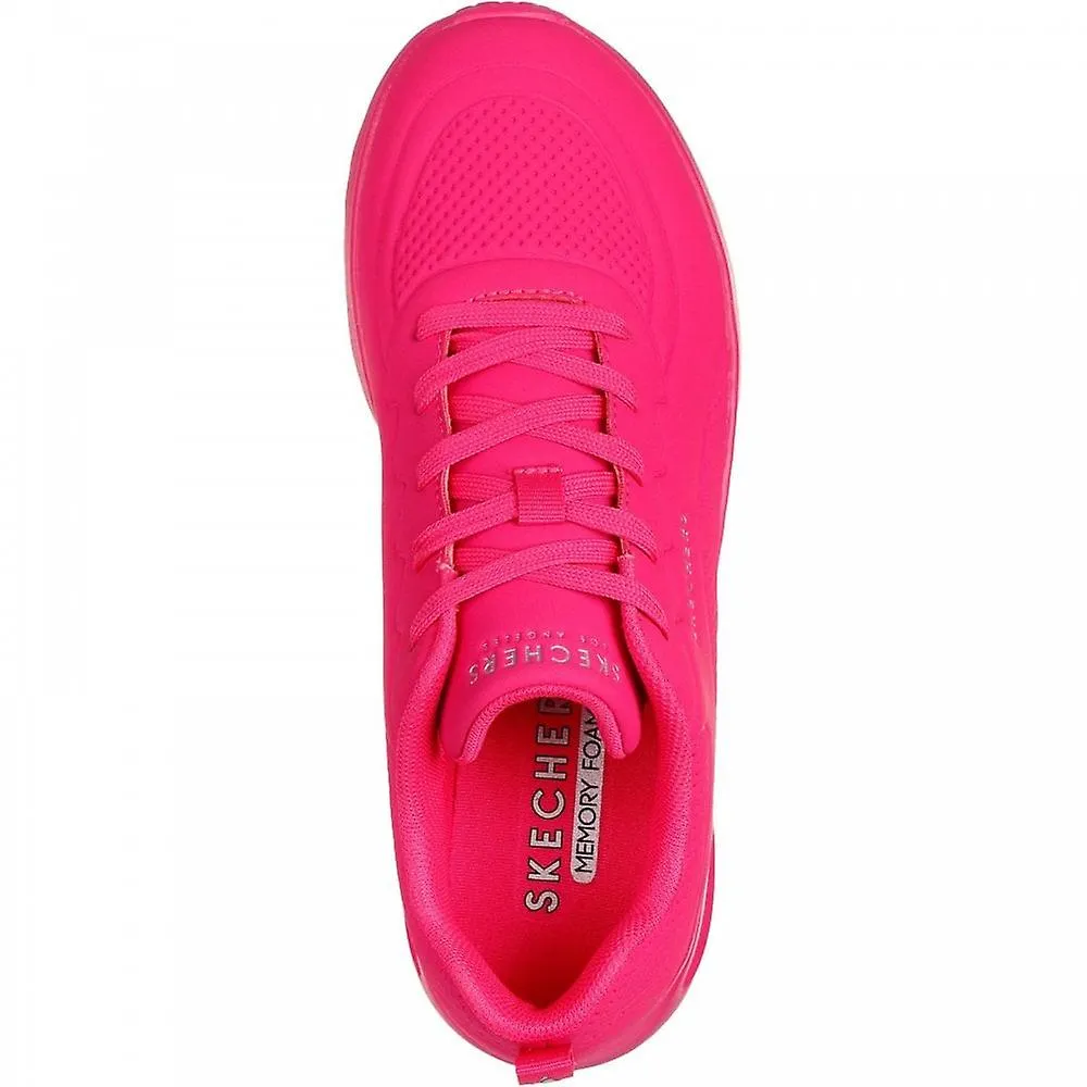 Women's Skechers Uno Lite - Lighter One | Hot Pink | Womens Lace Up Trainers