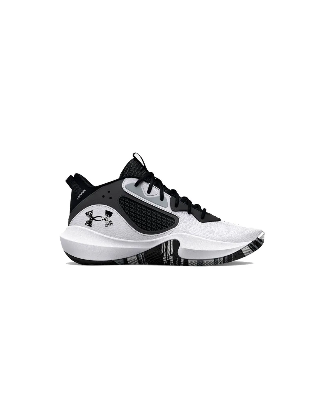 Zapatillas de baloncesto Under Armour Lockdown 6 Niño Blanco