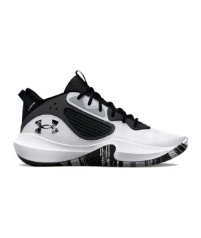 Zapatillas de baloncesto Under Armour Lockdown 6 Niño Blanco