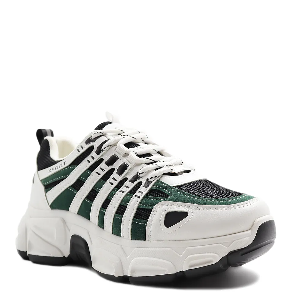 Zapatillas Urbanas Con Aplicaciones Verdes