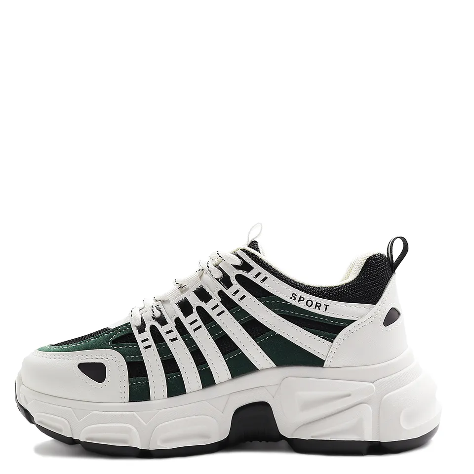 Zapatillas Urbanas Con Aplicaciones Verdes