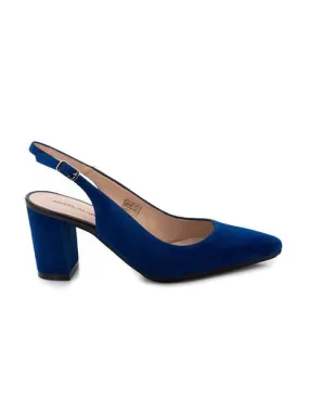 zapato angel alarcon de piel azul 18344