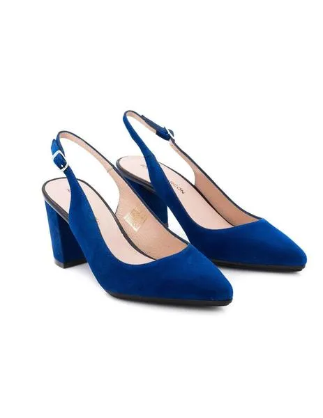 zapato angel alarcon de piel azul 18344