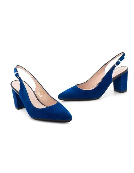 zapato angel alarcon de piel azul 18344