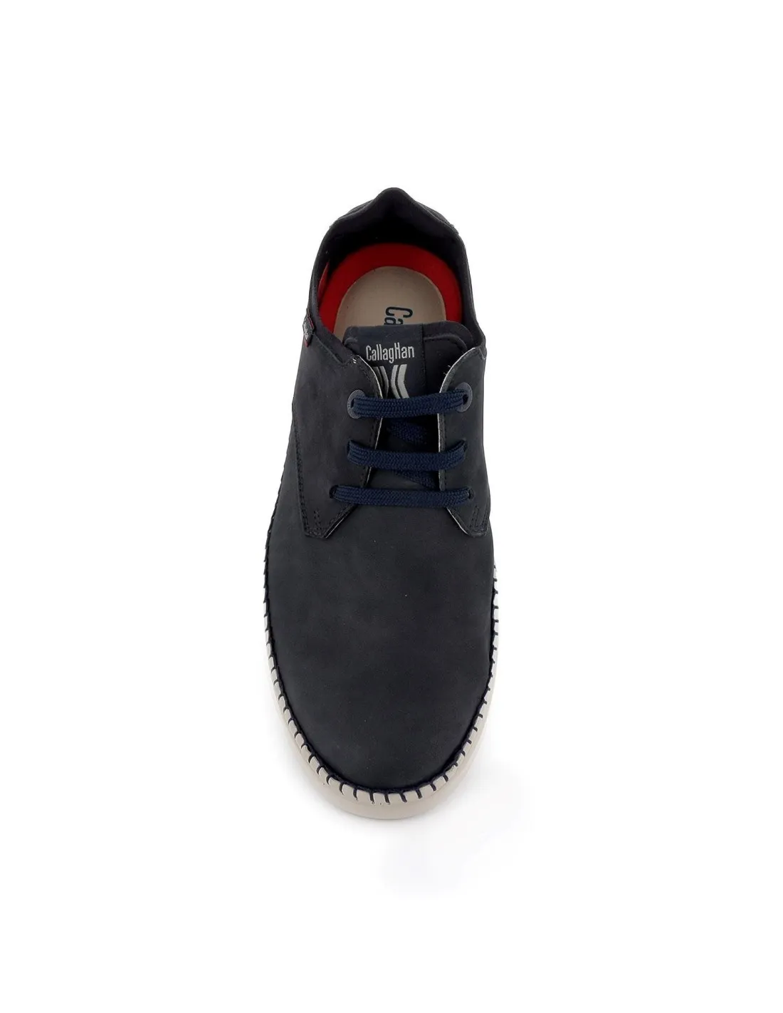 Zapato de piel azul cordones y plantilla extraíble hombre Callaghan