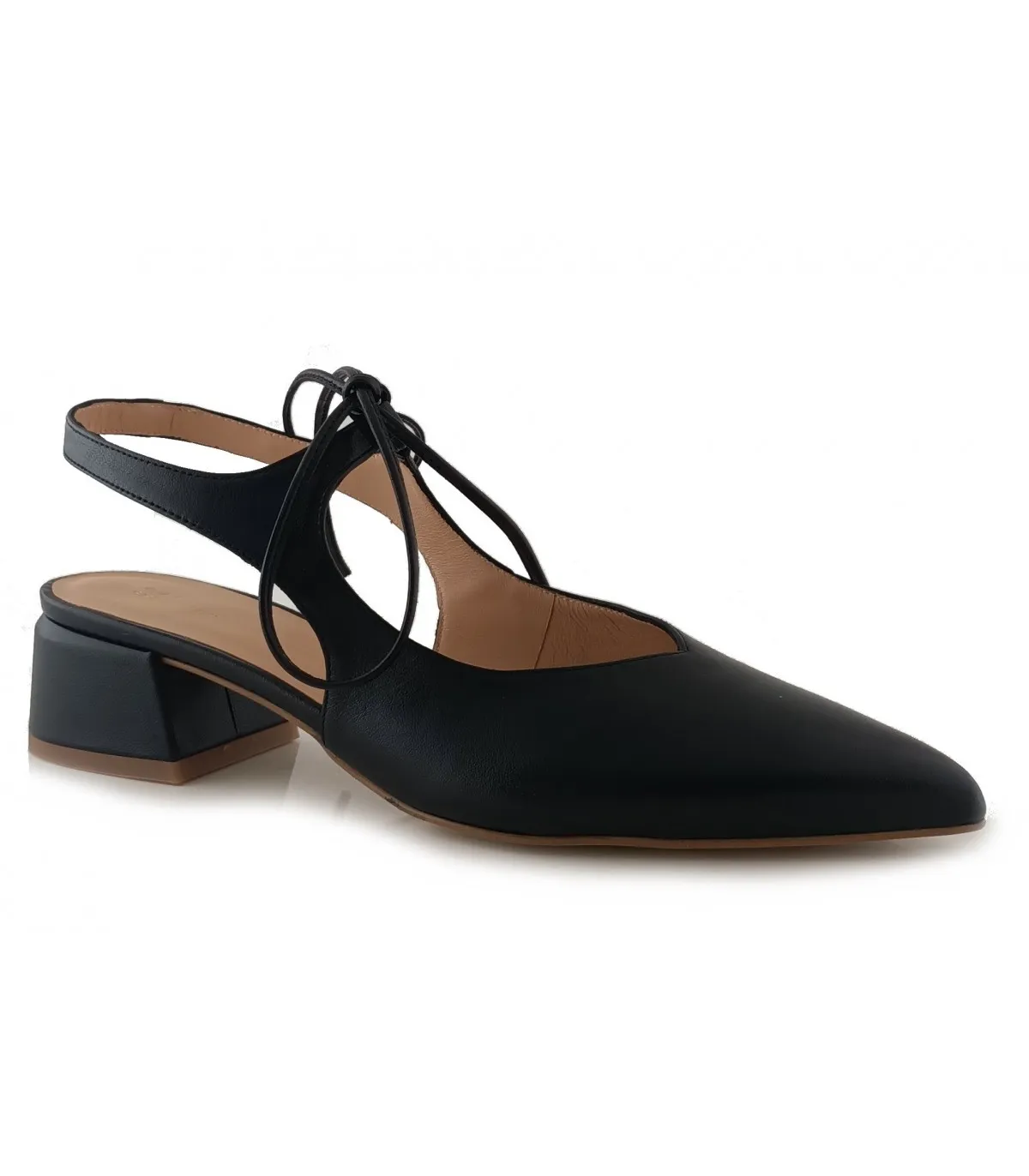 Zapato en piel negra para mujer