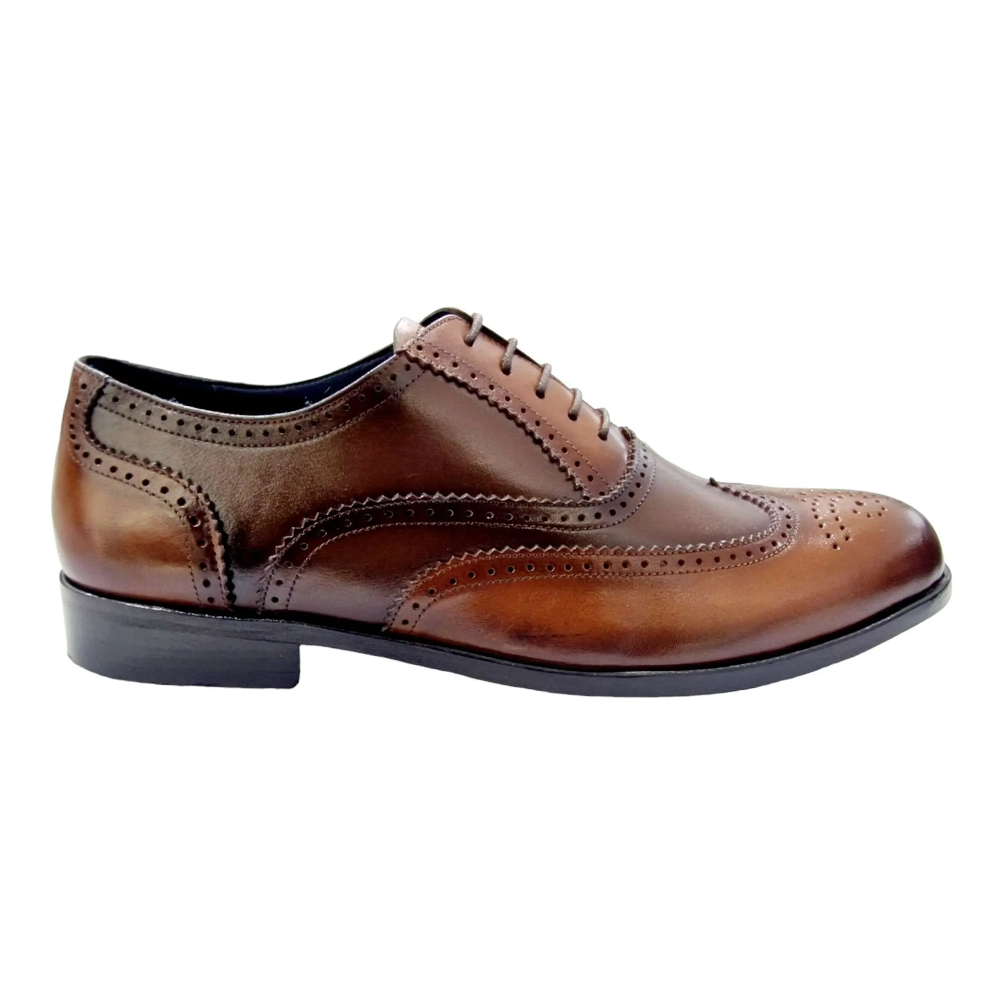 ZAPATOS DE VESTIR HOMBRE BLUCHER OXFORD BICOLOR CUERO