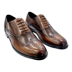 ZAPATOS DE VESTIR HOMBRE BLUCHER OXFORD BICOLOR CUERO