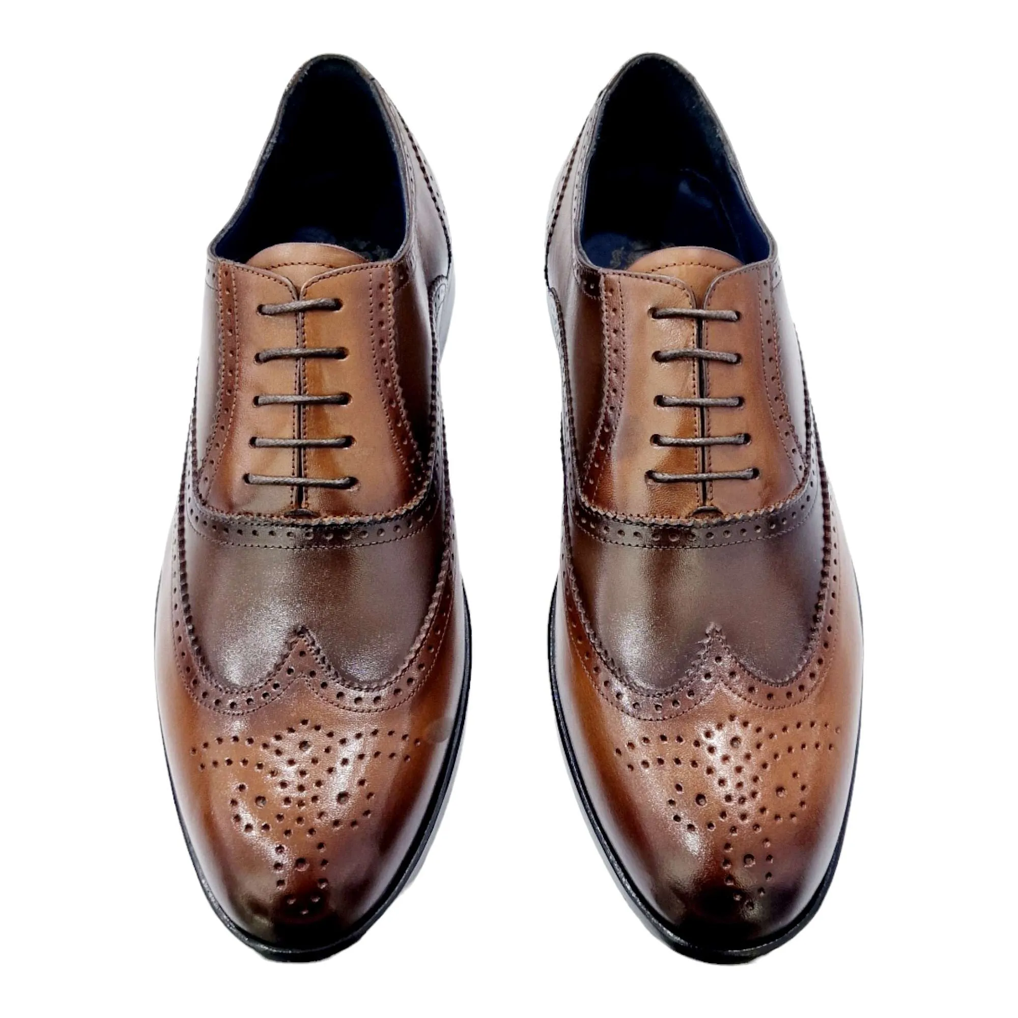 ZAPATOS DE VESTIR HOMBRE BLUCHER OXFORD BICOLOR CUERO