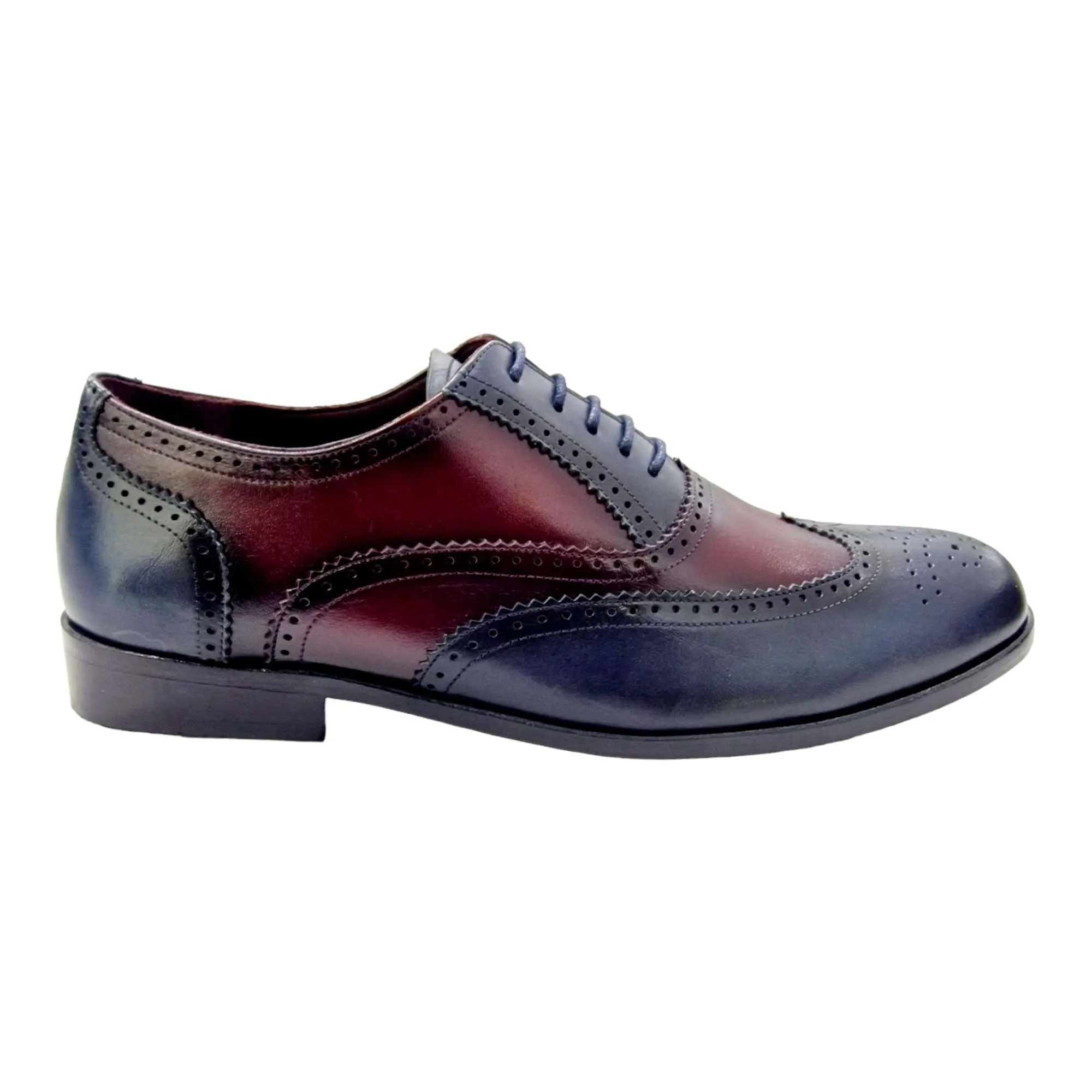 ZAPATOS DE VESTIR HOMBRE BLUCHER OXFORD BICOLOR MARINO