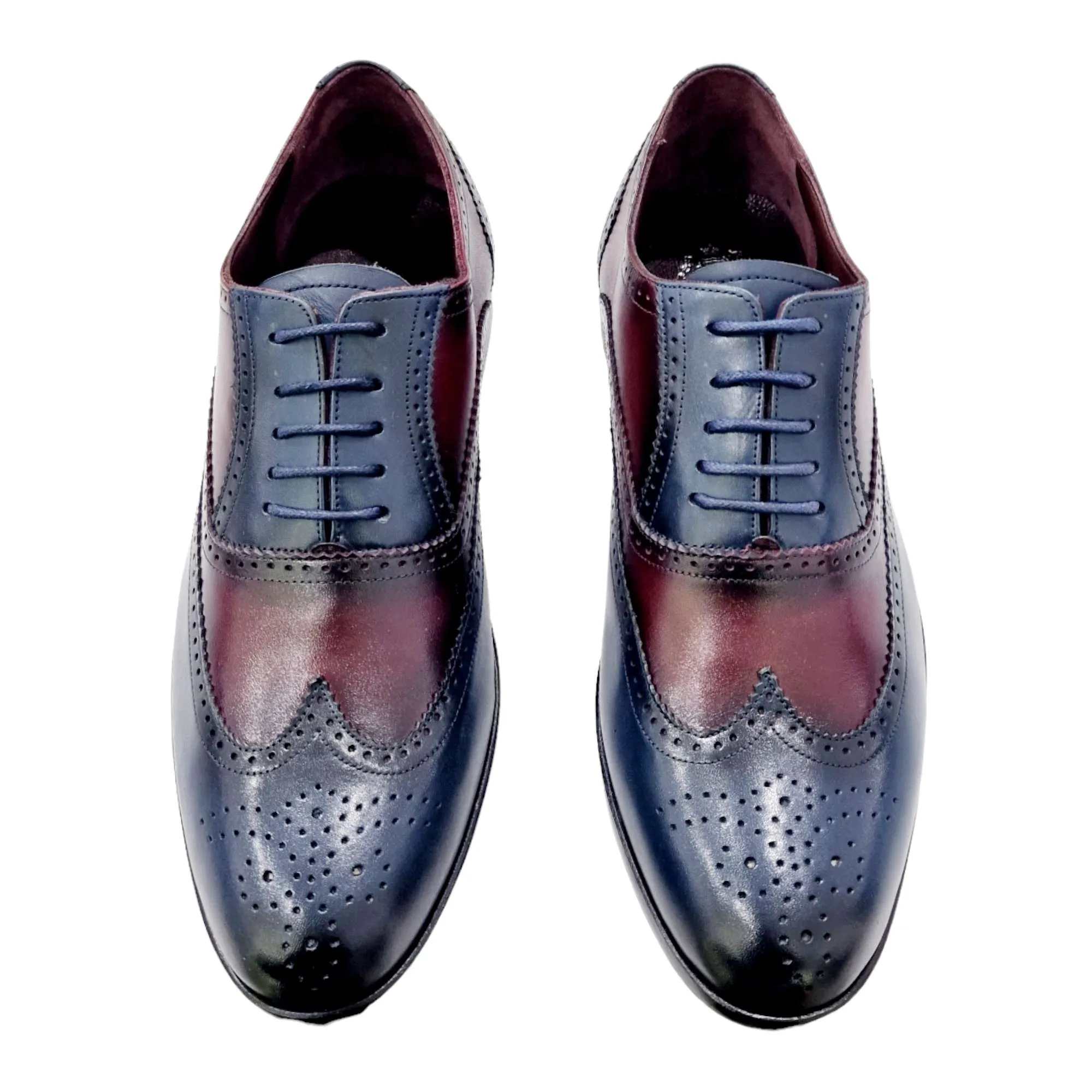 ZAPATOS DE VESTIR HOMBRE BLUCHER OXFORD BICOLOR MARINO