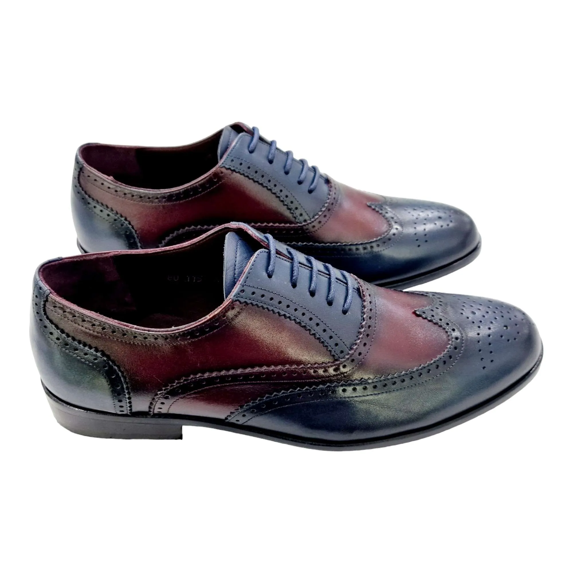 ZAPATOS DE VESTIR HOMBRE BLUCHER OXFORD BICOLOR MARINO