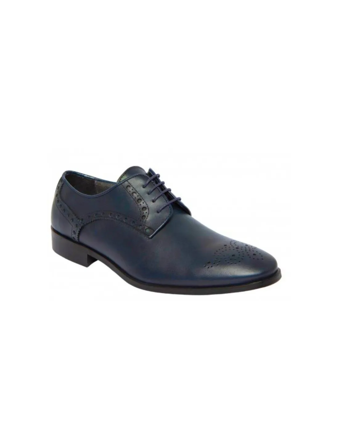 Zapatos hombre piel azul