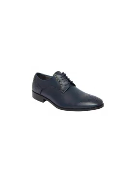 Zapatos hombre piel azul