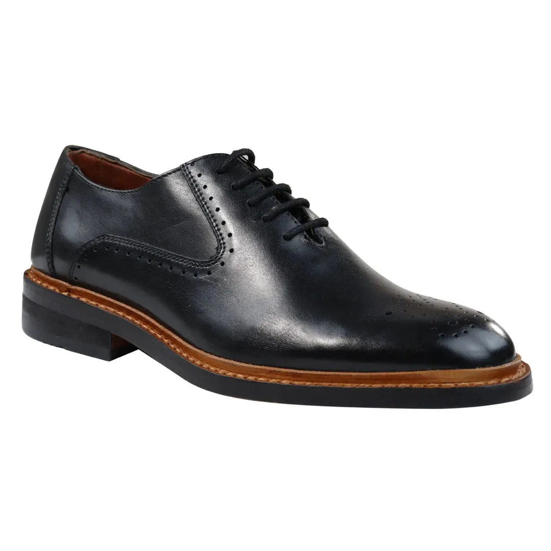 Zapatos Oxford Brogue Bronce marrón de cuero Goodyear para hombre