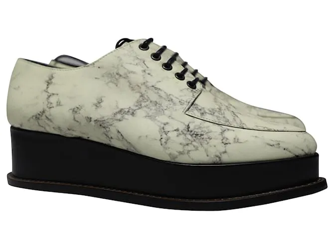 Zapatos Oxford con plataforma Eleanora de Opening Ceremony en piel con estampado de mármol Impresión de pitón 