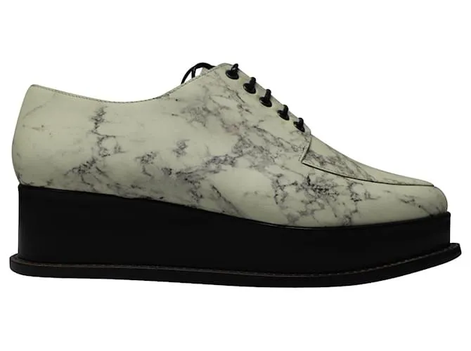 Zapatos Oxford con plataforma Eleanora de Opening Ceremony en piel con estampado de mármol Impresión de pitón 