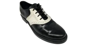 Zapatos Oxford de cuero negro / blanco de Tod's 