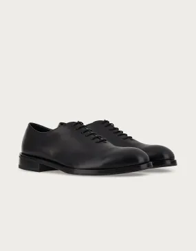 Zapatos Oxford negros de piel de becerro envejecida 