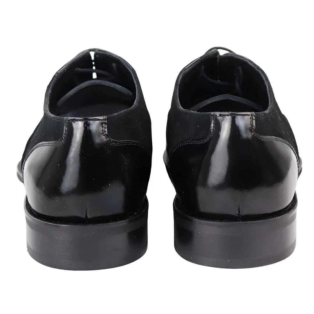 Zapatos Oxford para hombres Leather Black Leede de gamuza