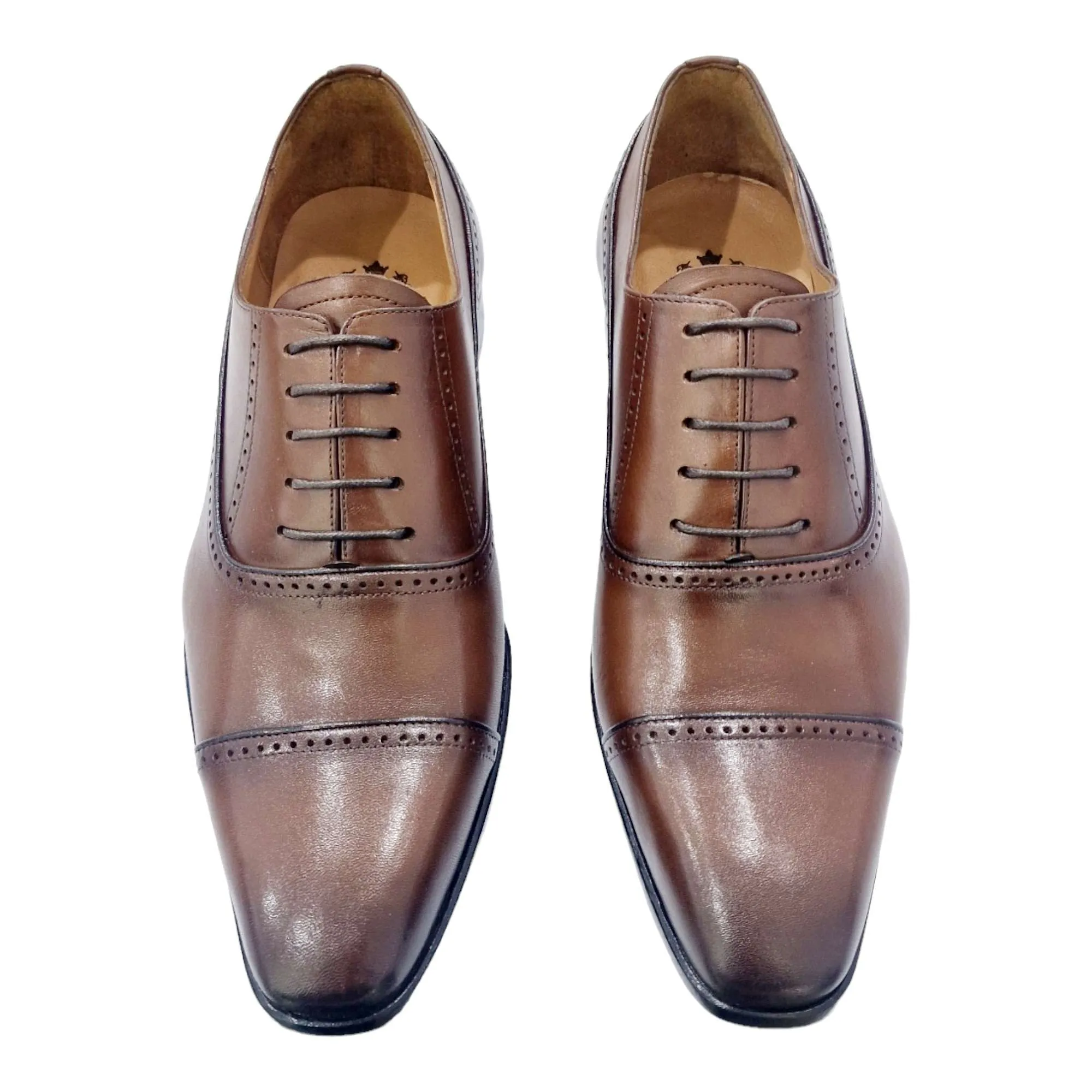 ZAPATOS VESTIR HOMBRE BLUCHER OXFORD CUERO