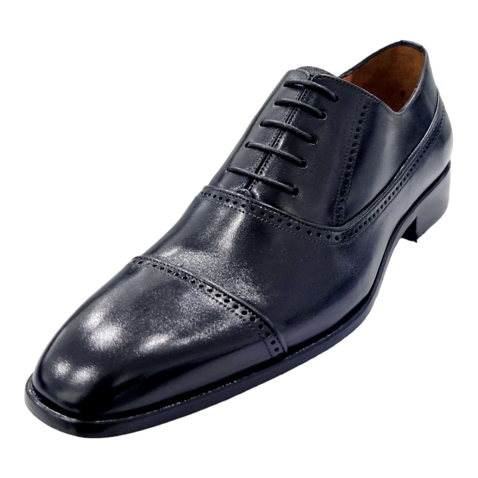 ZAPATOS VESTIR HOMBRE BLUCHER OXFORD NEGRO